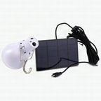 Bombilla LED con panel solar recargable para interior y exterior