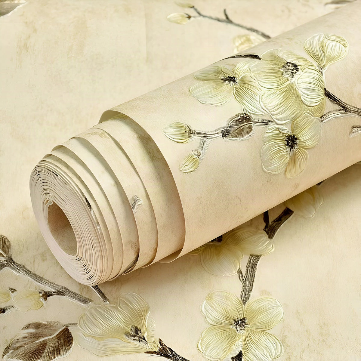 Papel pintado adhesivo de flores Blossom