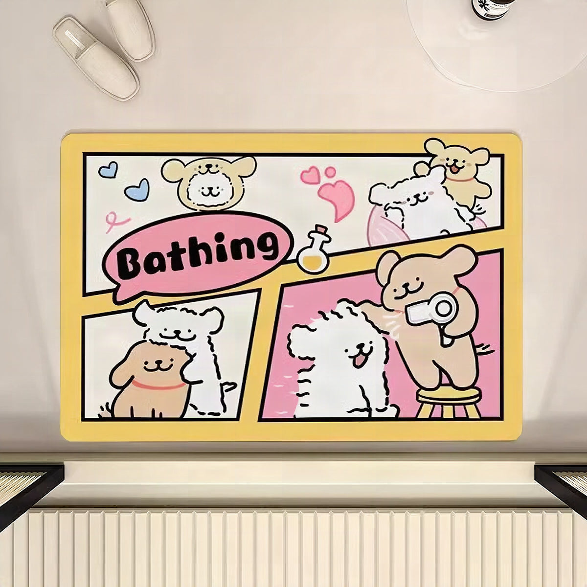 Alfombra para zona de baño de mascotas