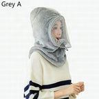 Gorro de invierno de felpa con cobertura facial completa