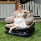 Tumbona hinchable de relax con soporte ergonómico para cuello y espalda