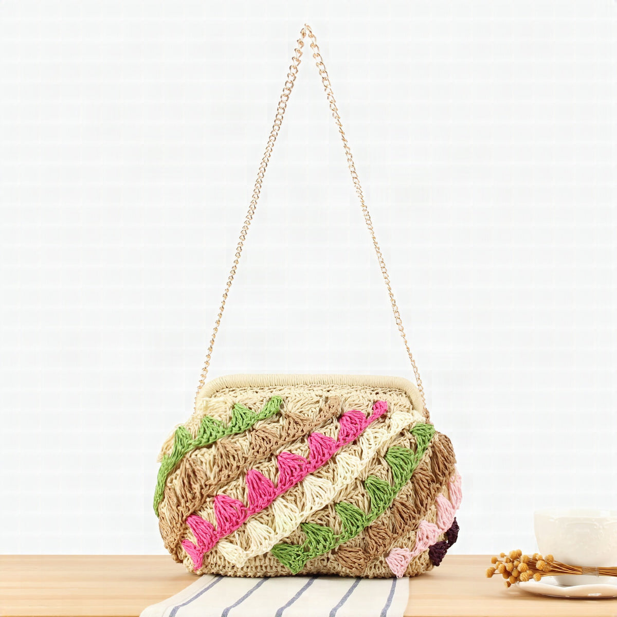 Bolso de mano con diseño trenzado creativo