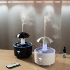 Humidificador de aire con forma de paraguas y gotas de agua