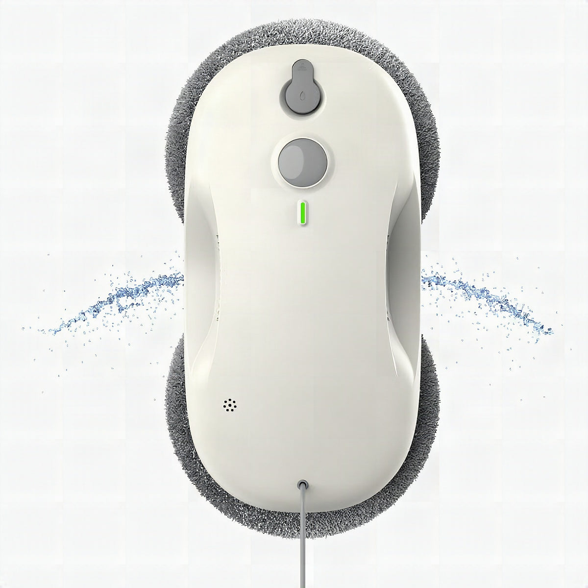 Robot limpiacristales de doble cabezal con cable y almohadillas de microfibra