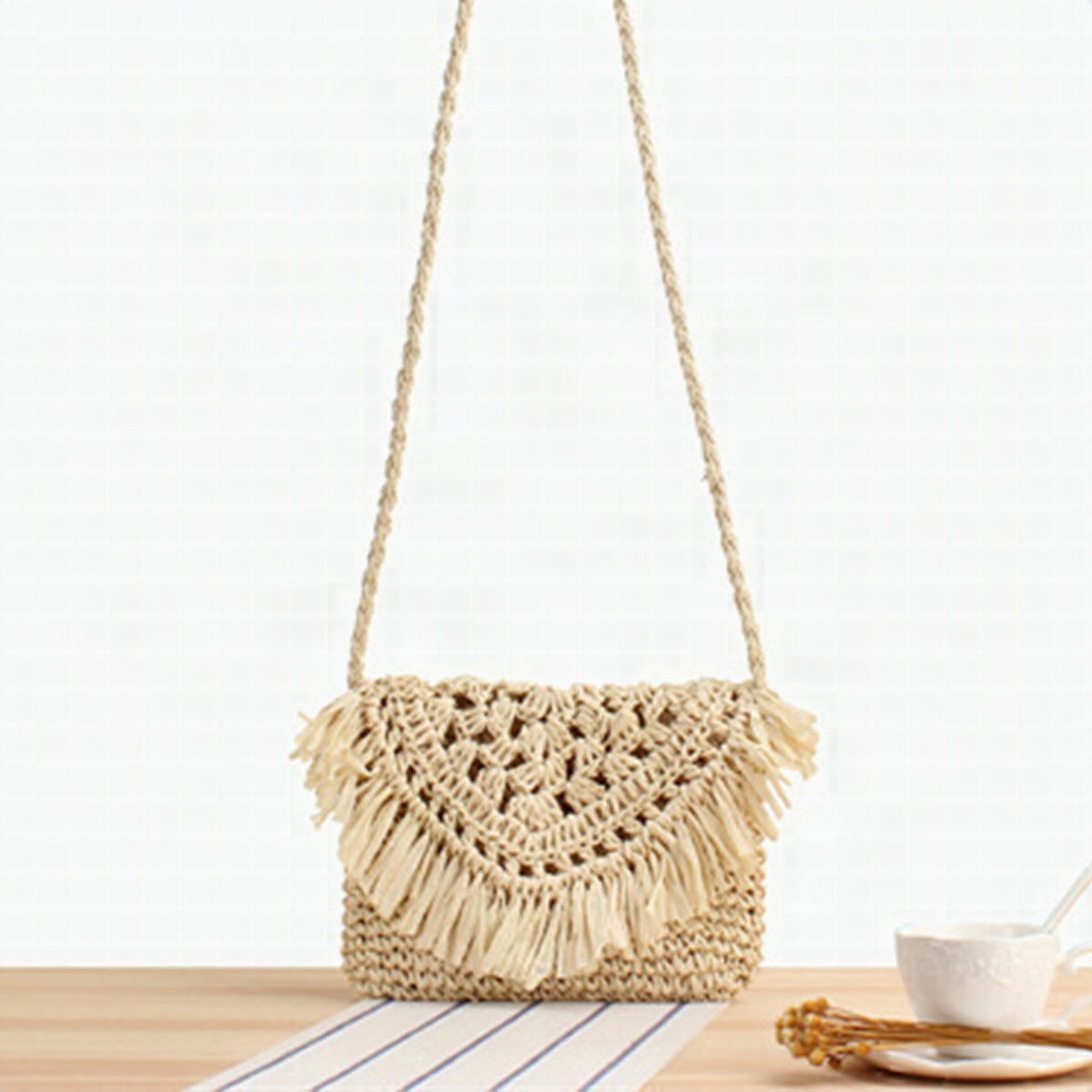 Bolso de flecos hecho a mano