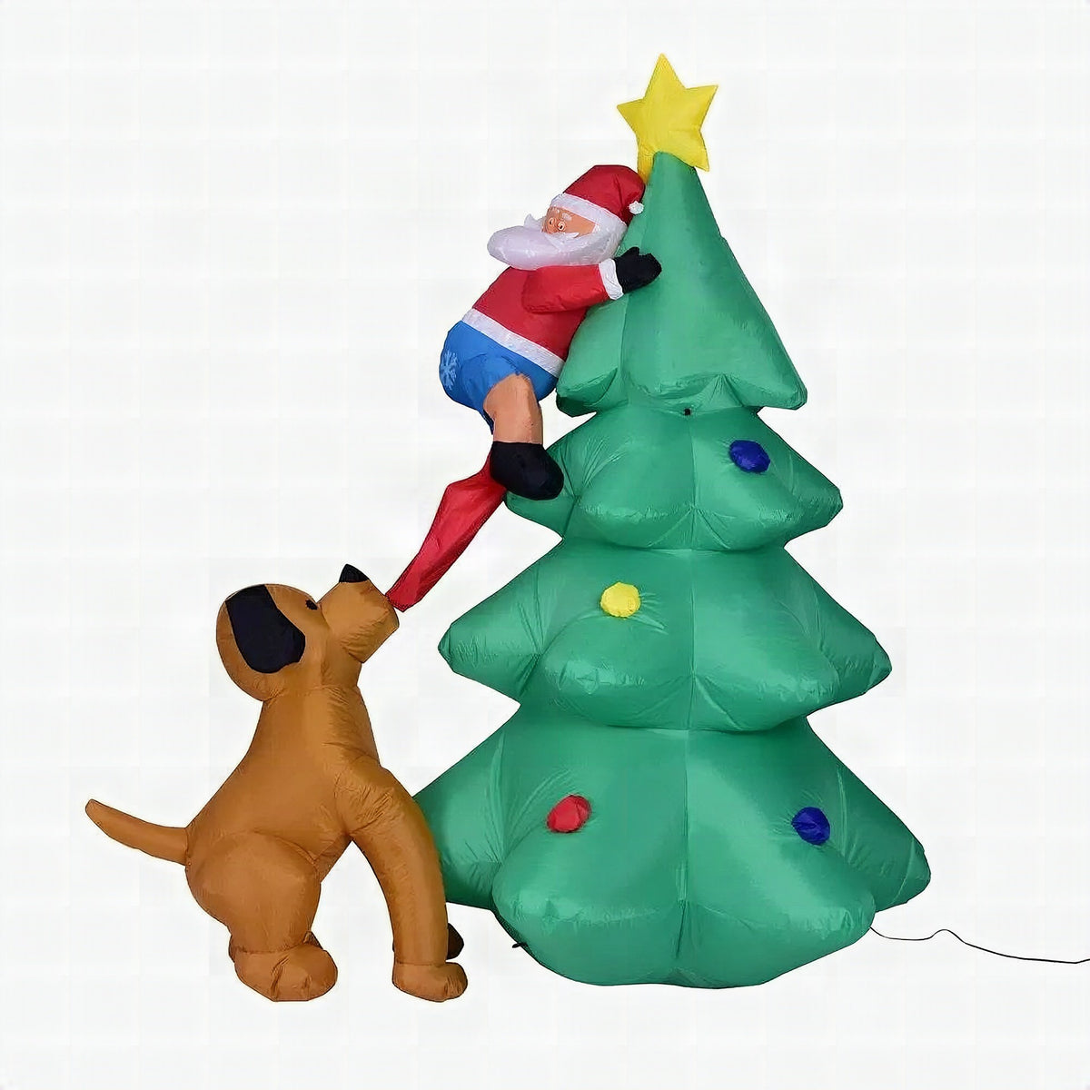 Decoración navideña hinchable de Papá Noel