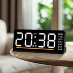 Reloj despertador digital con pantalla LED grande y alarmas múltiples