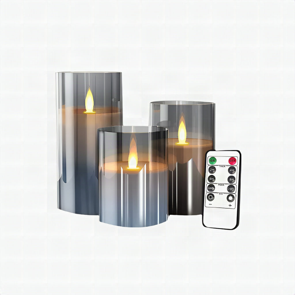 Set de velas LED LuxeLumen con mando a distancia