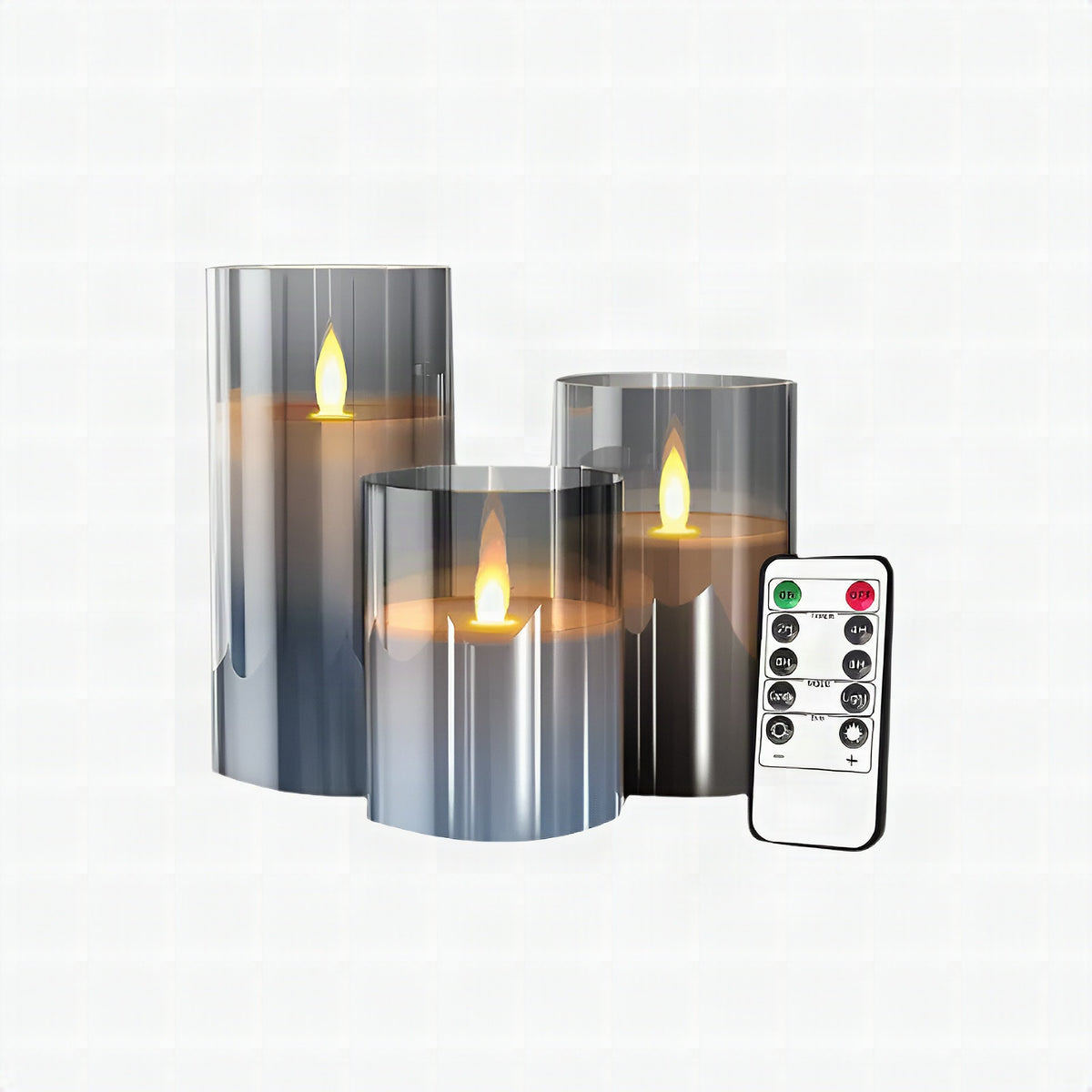 Set de velas LED LuxeLumen con mando a distancia