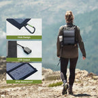 Panel solar plegable Solvita Mini 10 W USB ultraligero para exterior y viaje