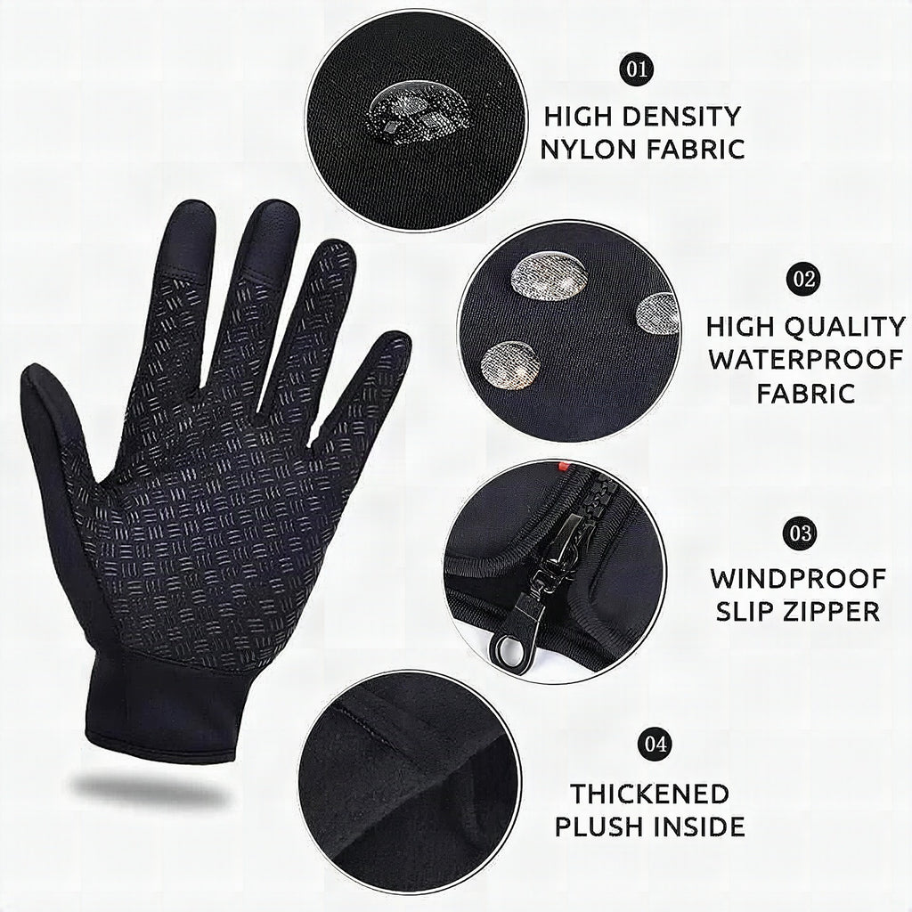 Guantes unisex térmicos para actividades al aire libre en invierno