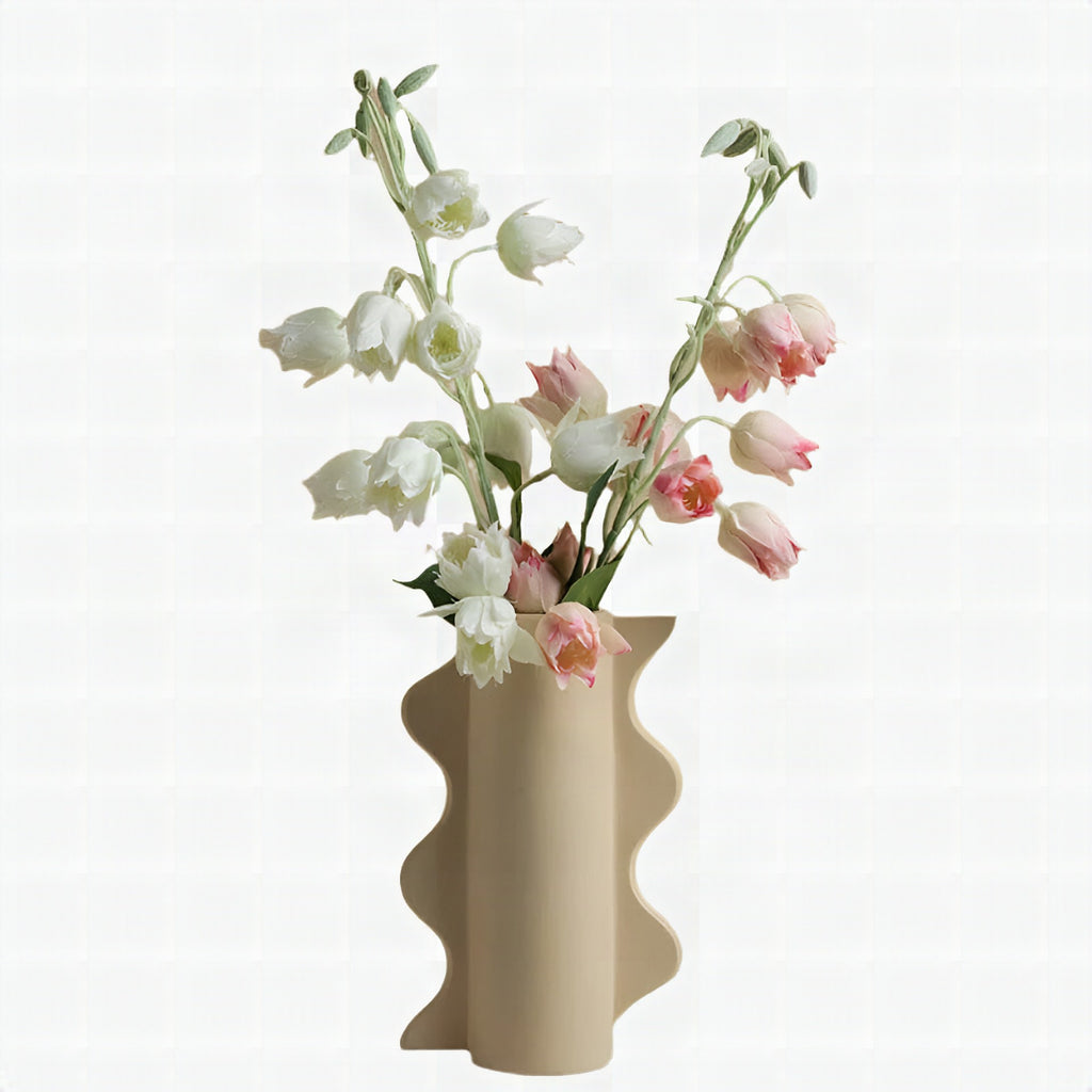 Jarrón de cerámica elegante para arreglos florales