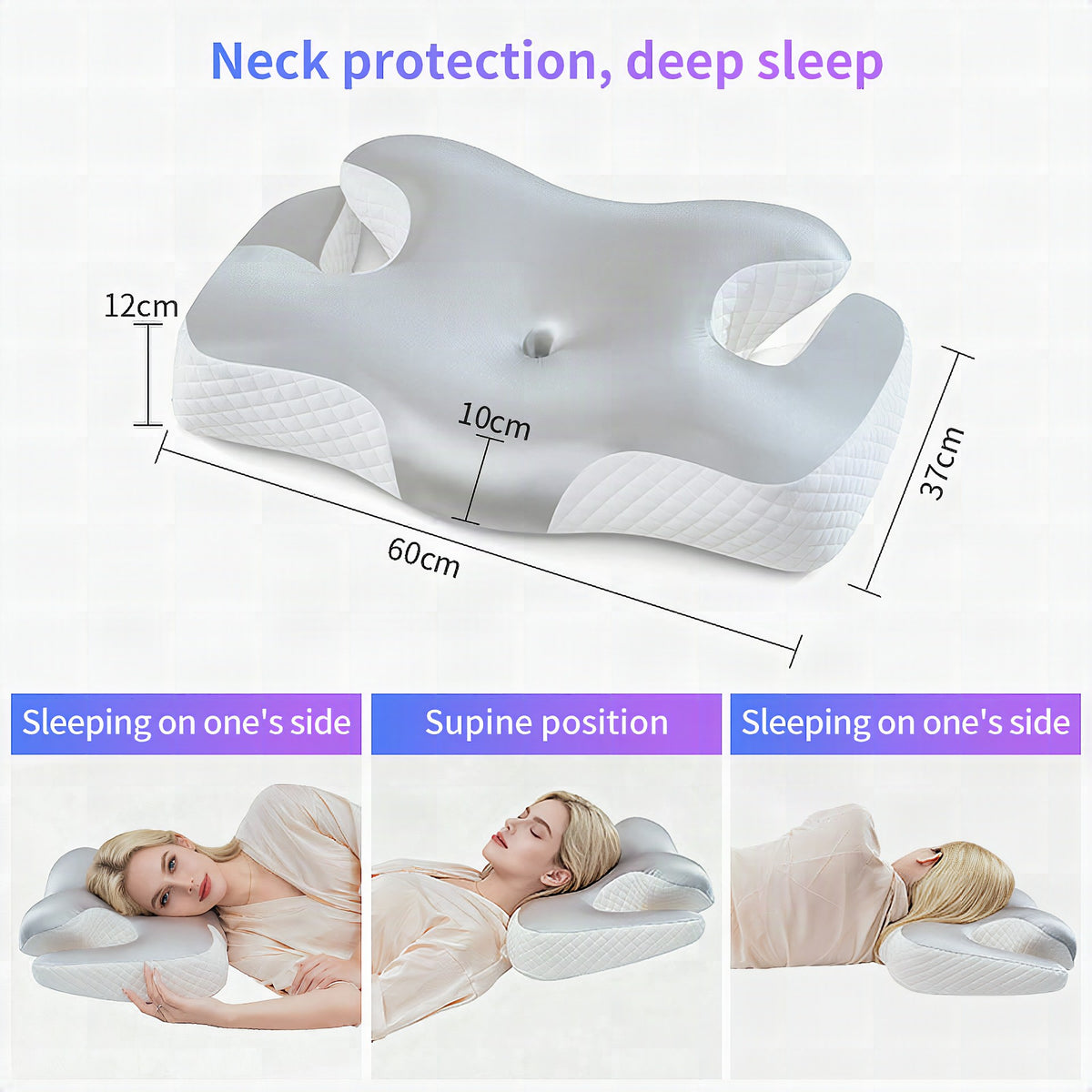 Almohada ergonómica cervical con gel refrescante