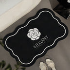 Alfombra de baño con diseño floral elegante