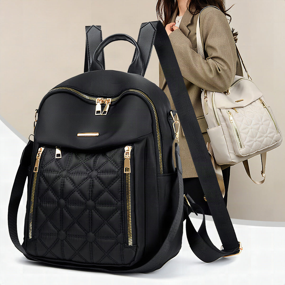 Mochila de tela Oxford impermeable y resistente
