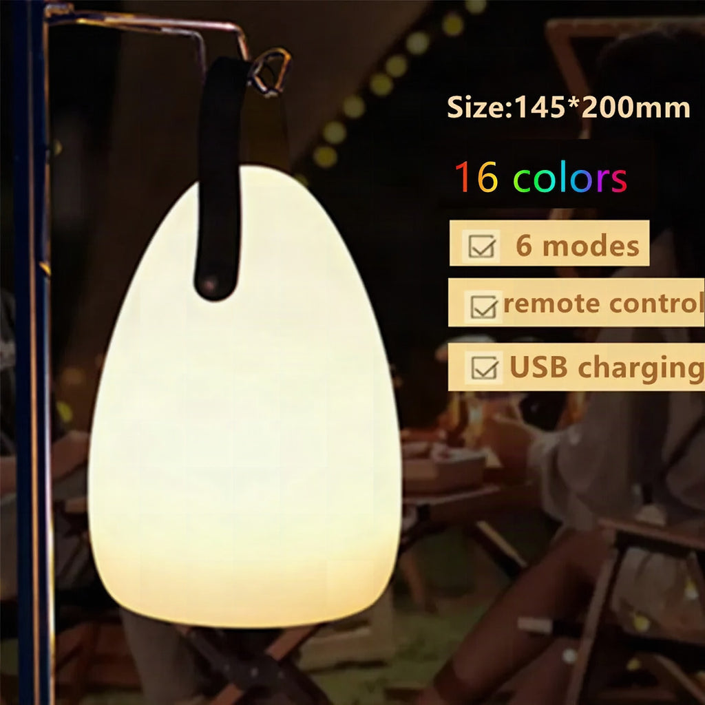 Lámpara LuminaFusion – Lámpara de mesa portátil resistente al agua con mando a distancia