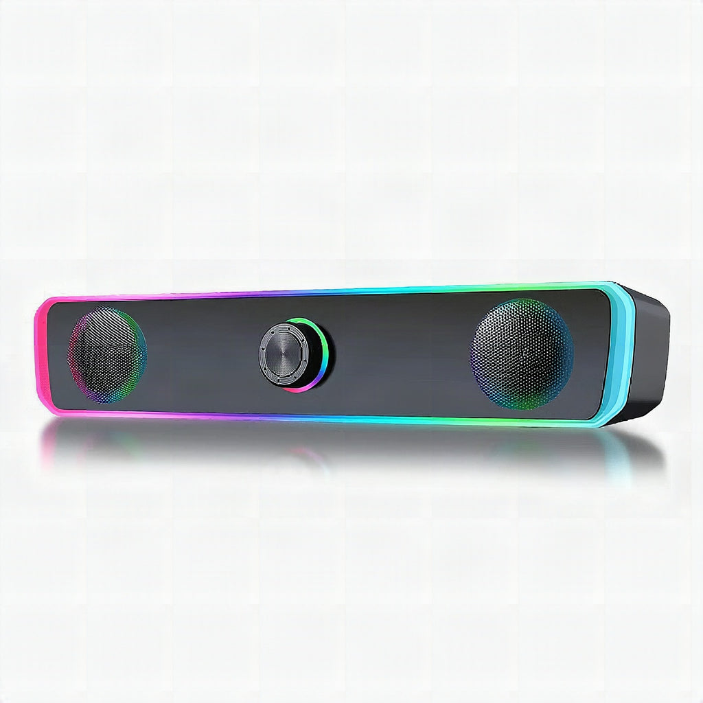 Barra de sonido con altavoz y LED RGB