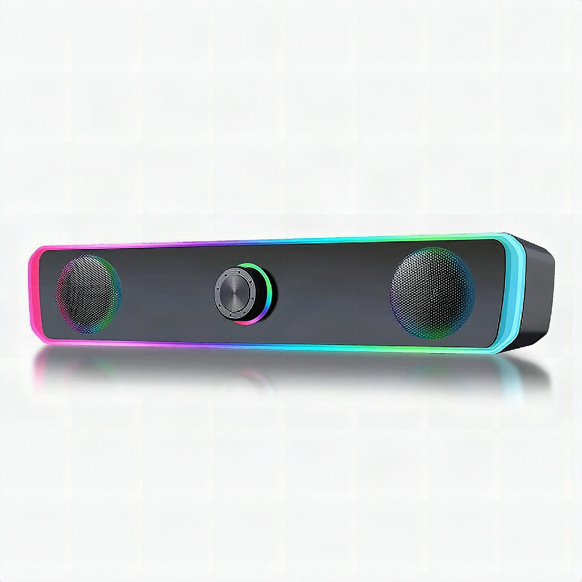 Barra de sonido con altavoz y LED RGB