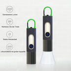 Linterna LED recargable con mosquetón para exterior