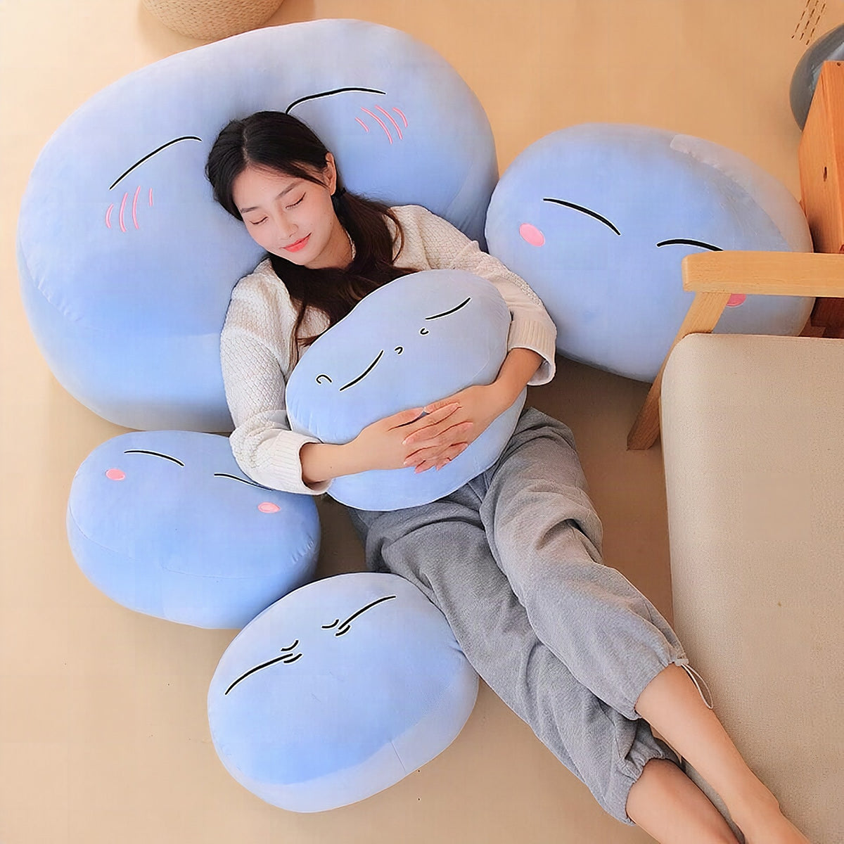 Peluche de slime azul