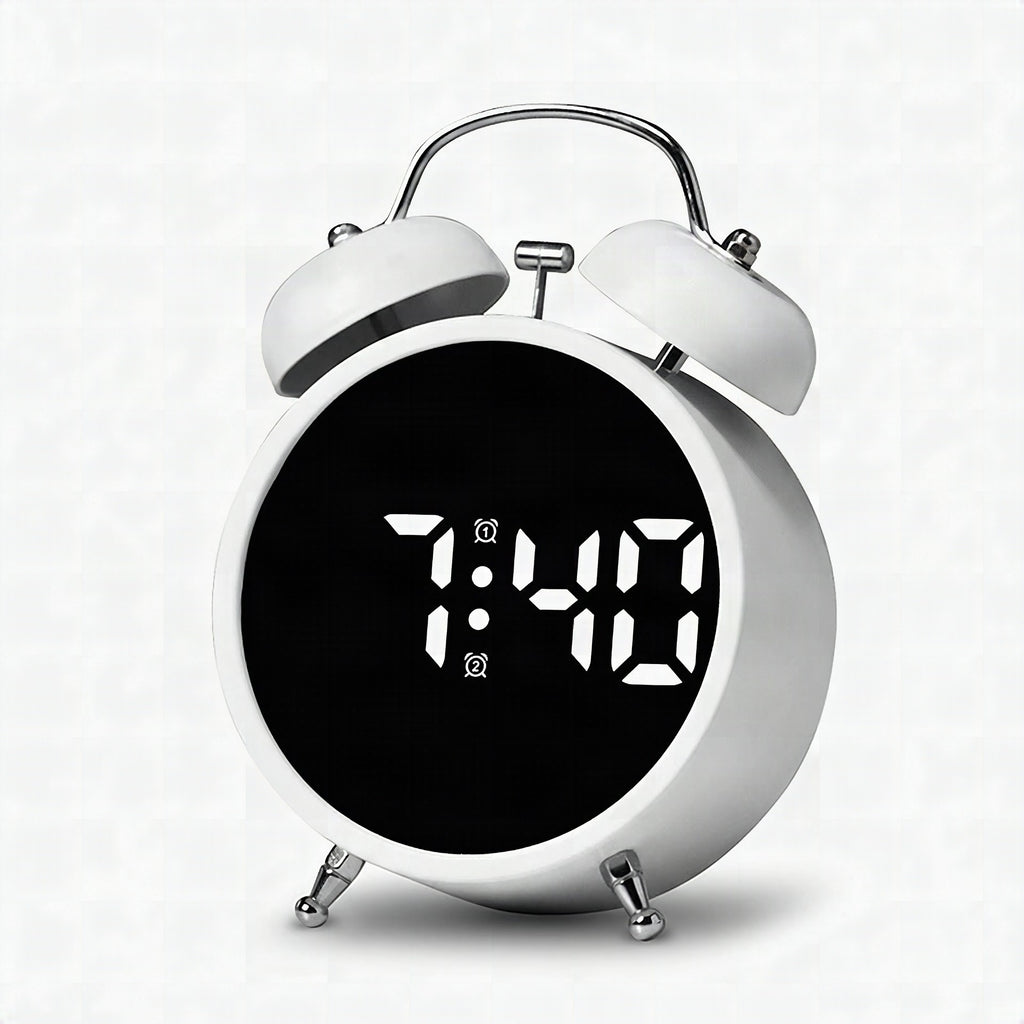 Reloj despertador digital con pantalla grande y función de alarma