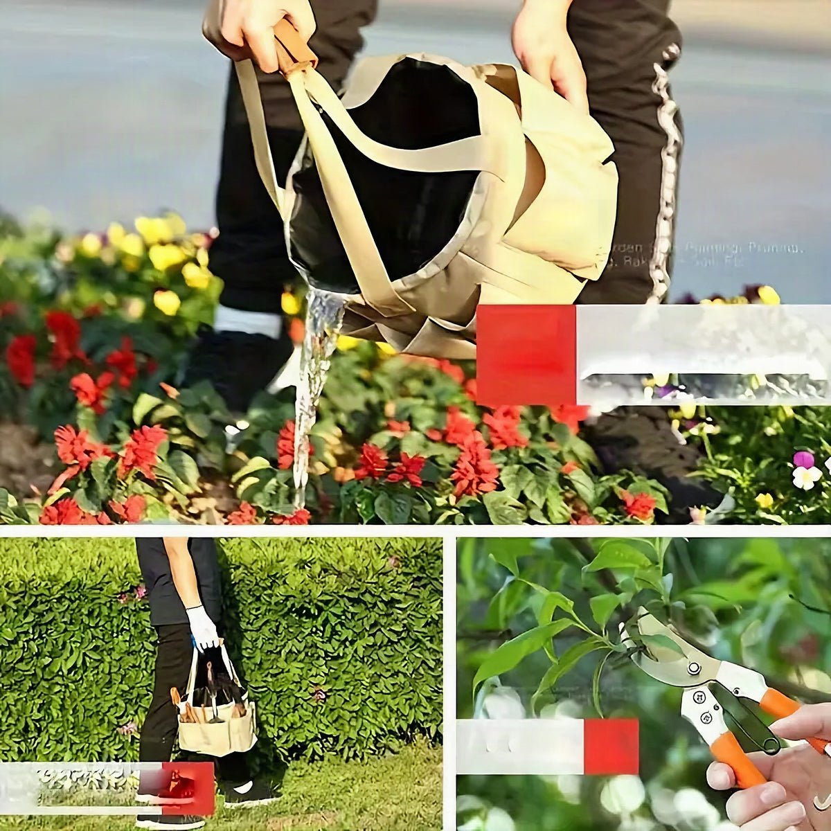 Set de herramientas de jardín con bolsa de transporte – 10 piezas para el cuidado del jardín