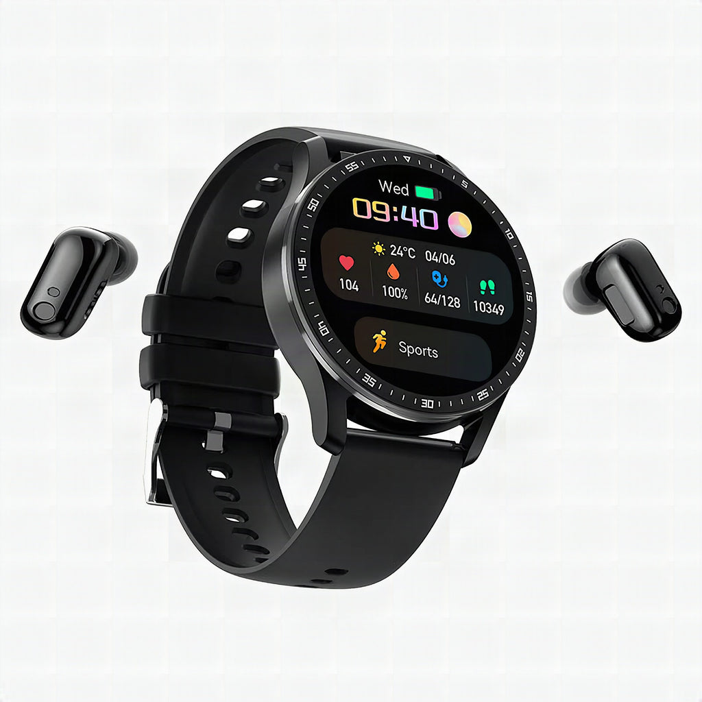Smartwatch 2 en 1 con auriculares integrados (iPhone y Android)
