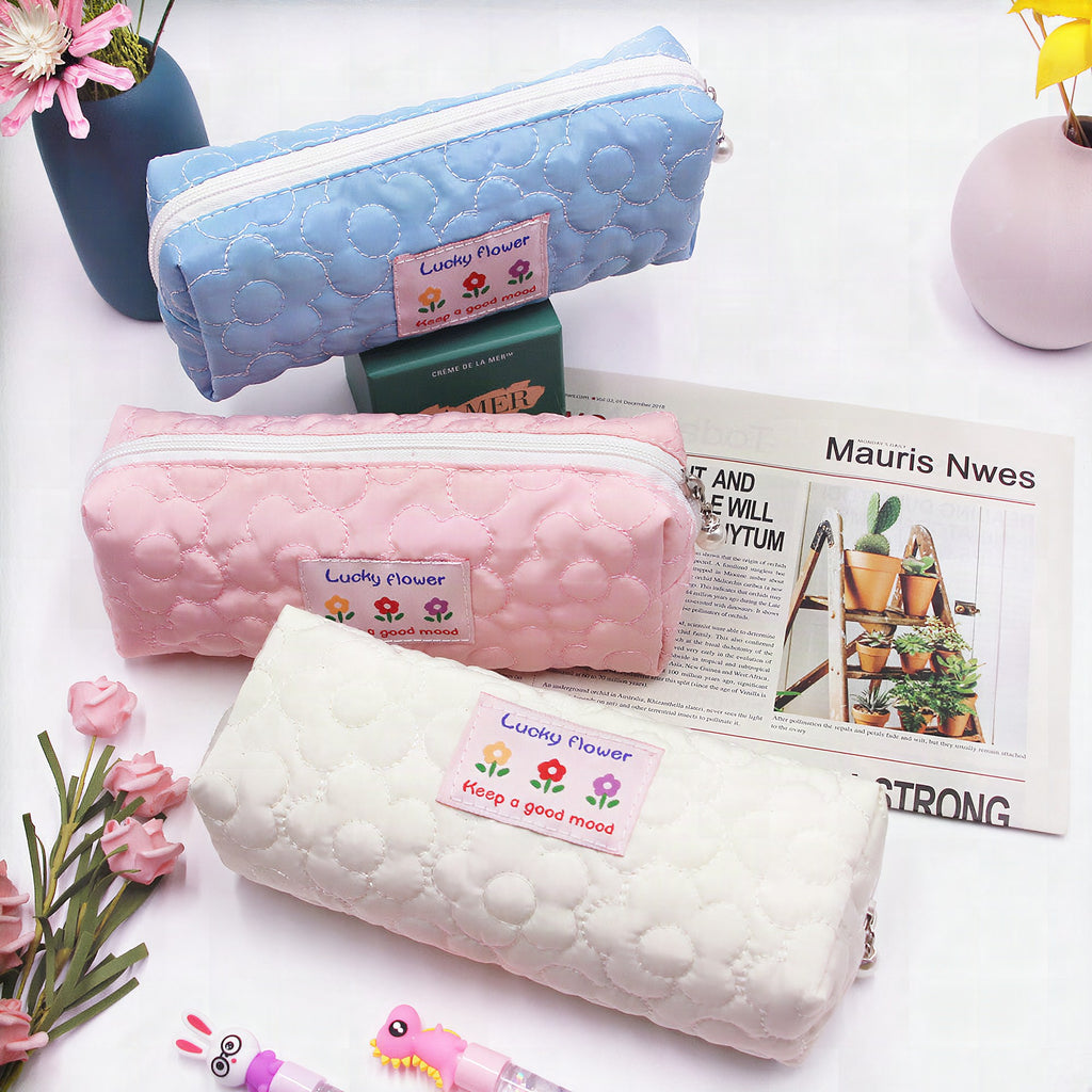 Estuche acolchado para cosméticos y lápices