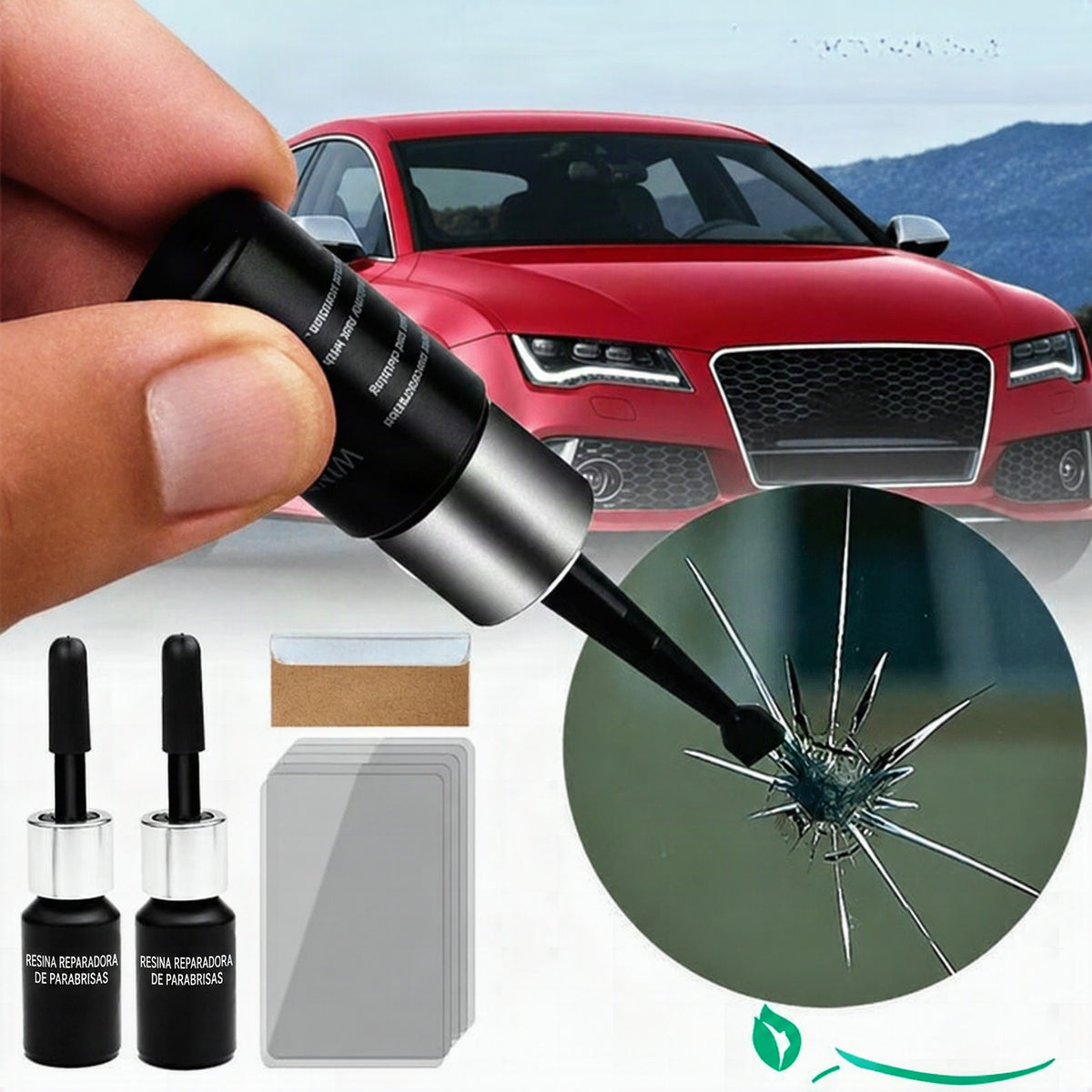 Sistema de Reparación de Grietas y Arañazos en Cristales de Automóvil