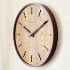 Reloj de pared de madera silencioso minimalista 30 cm