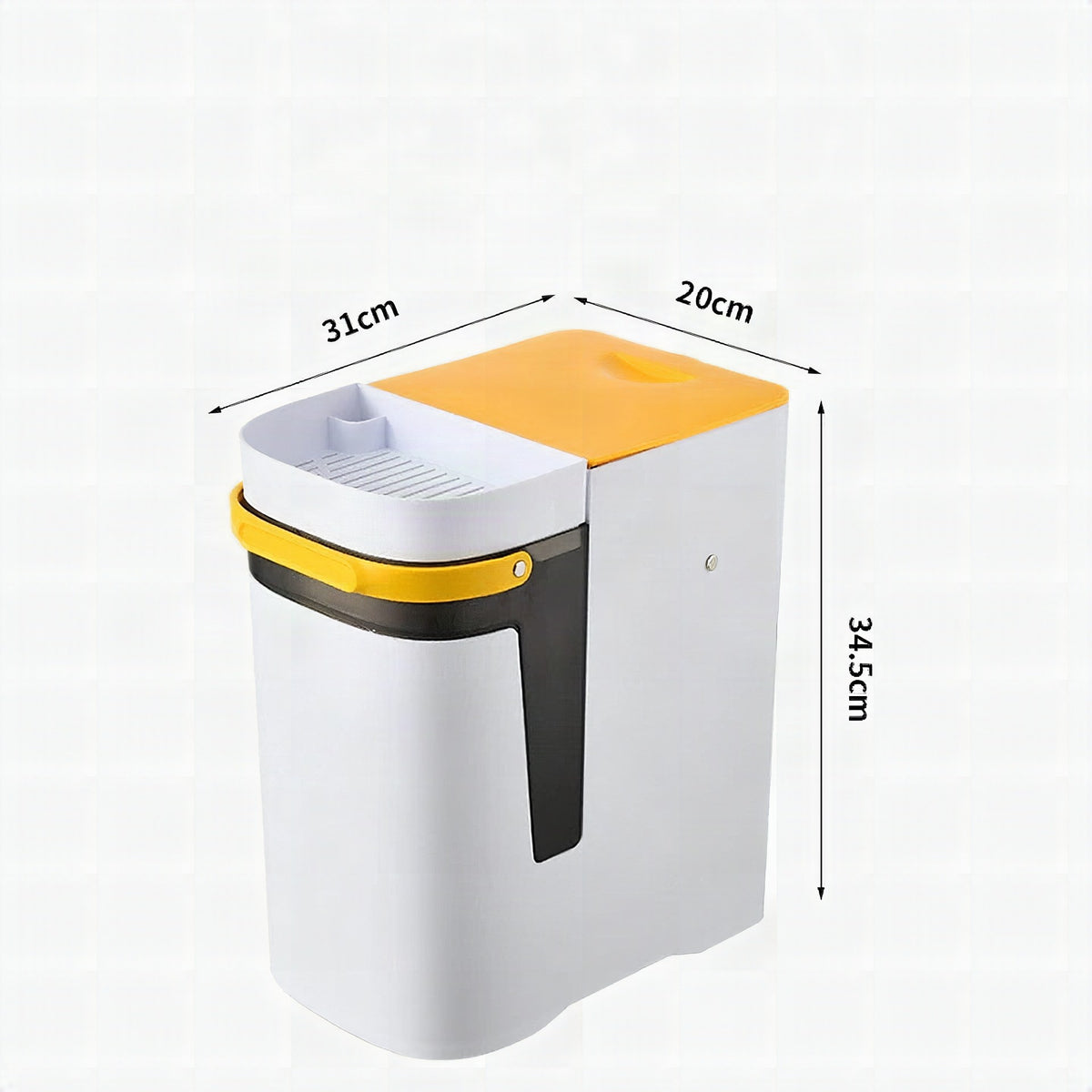 Cubo de basura 2 en 1 con separación seco y húmedo