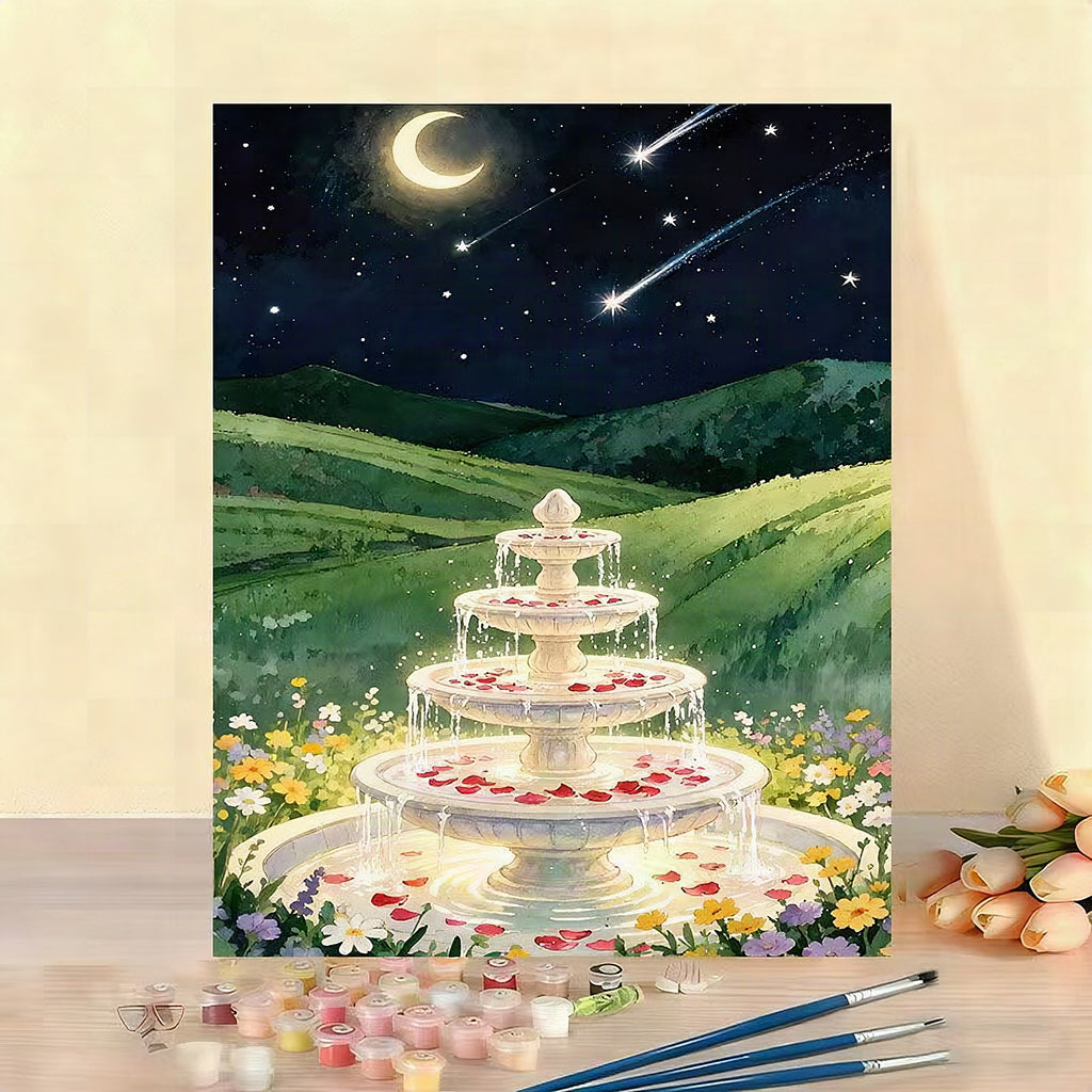 Kit de pintura por números fuente de acuarela