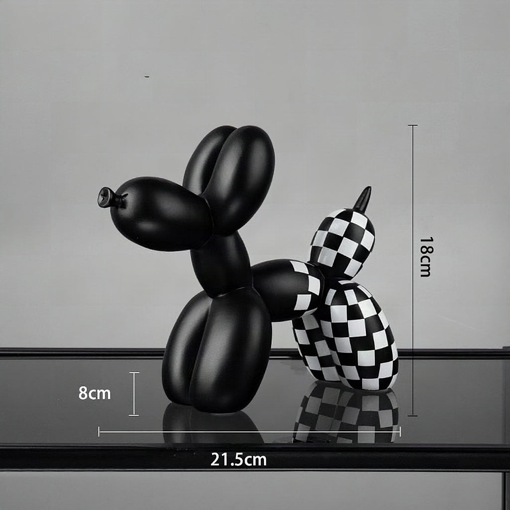 Figura decorativa perro globo de resina estilo nórdico