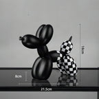 Figura decorativa perro globo de resina estilo nórdico