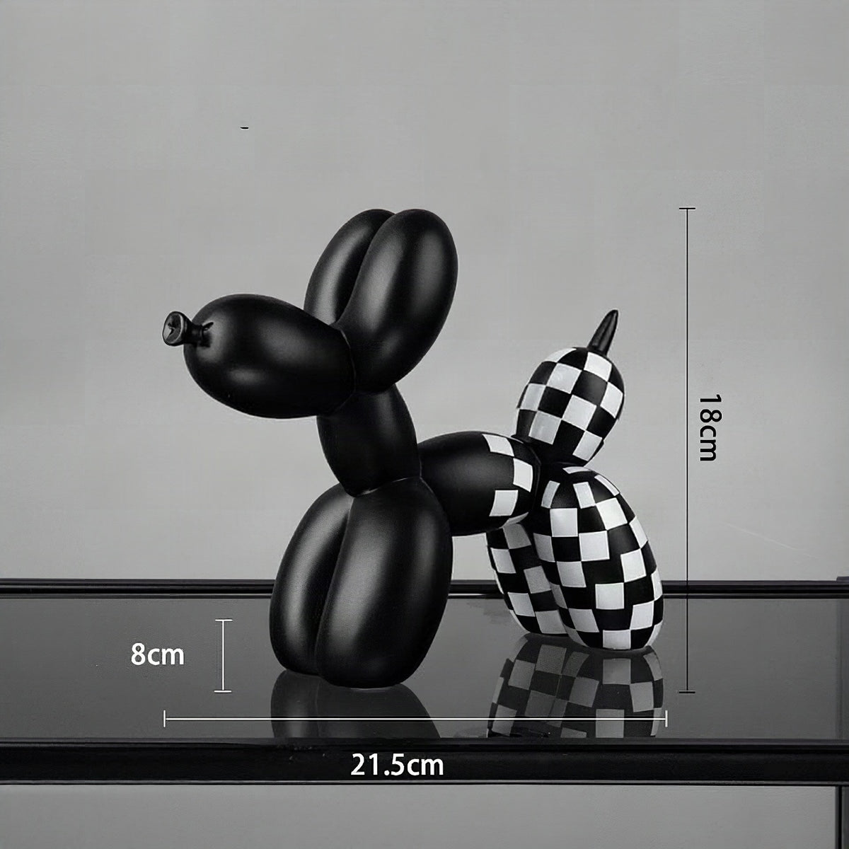 Figura decorativa perro globo de resina estilo nórdico
