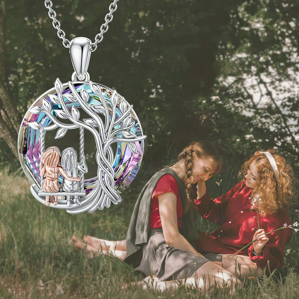 Collar de la amistad con árbol de la vida calado