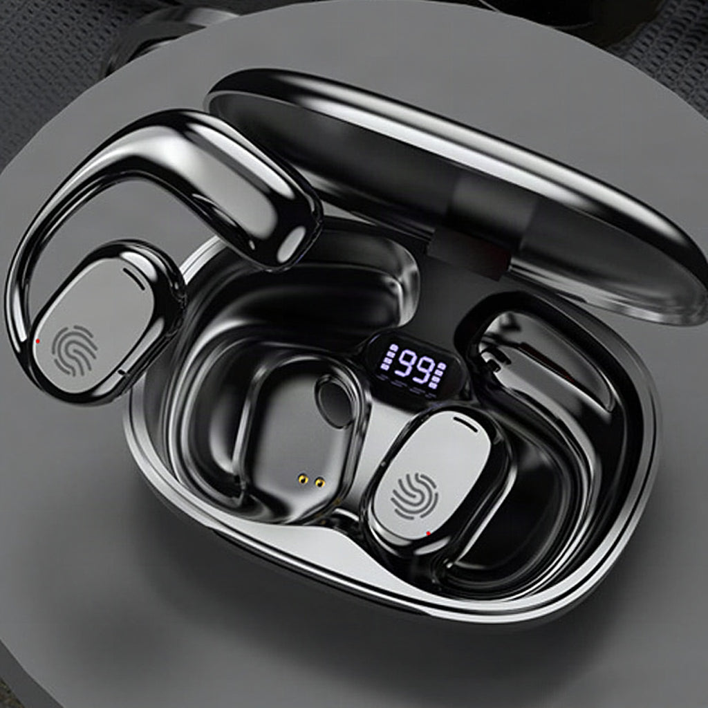 Auriculares Bluetooth de conducción ósea con gancho ergonómico