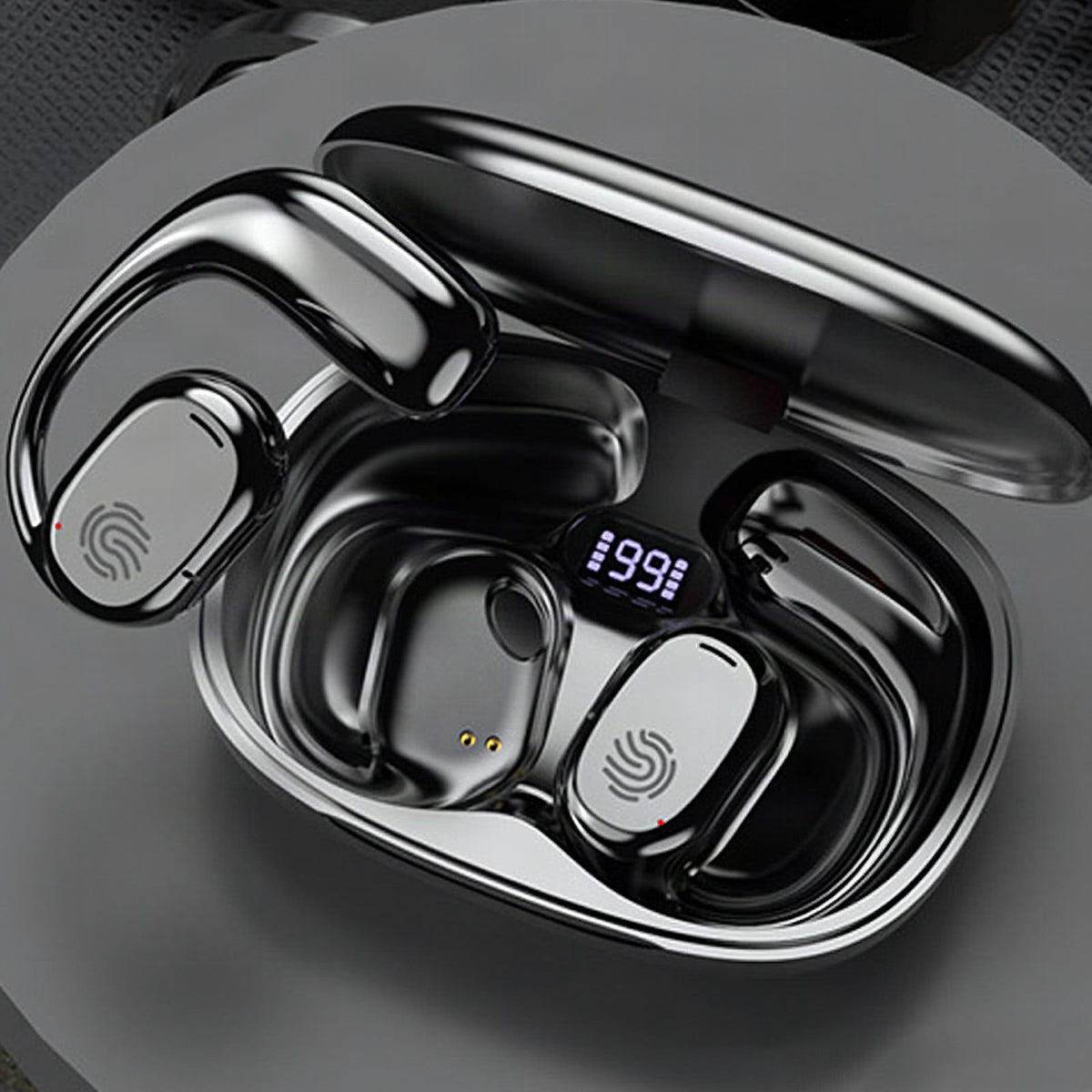 Auriculares Bluetooth de conducción ósea con gancho ergonómico