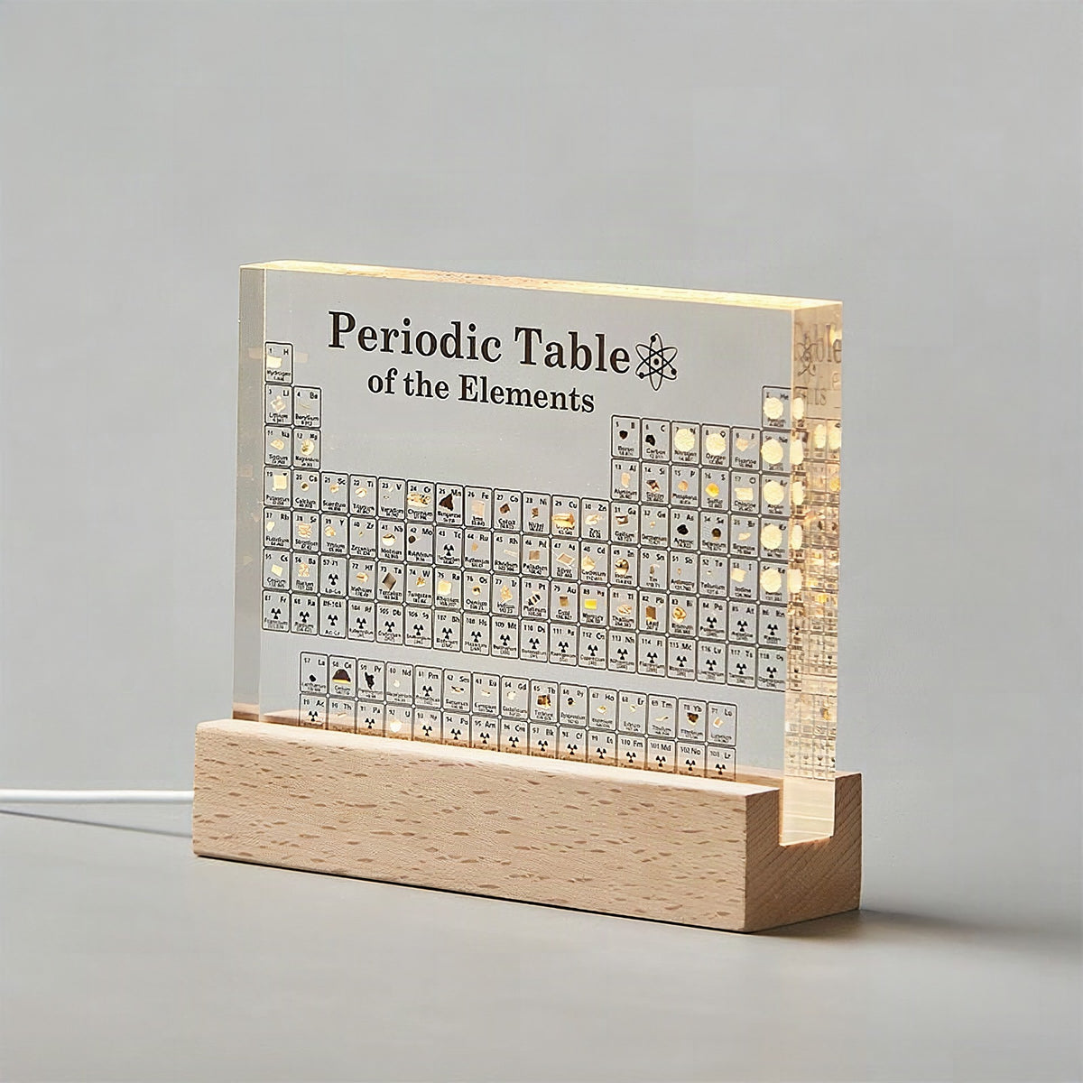Tabla periódica con elementos reales