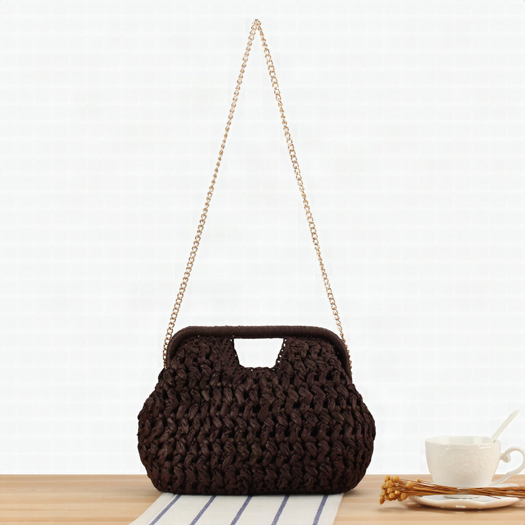 Bolso de mimbre trenzado a mano
