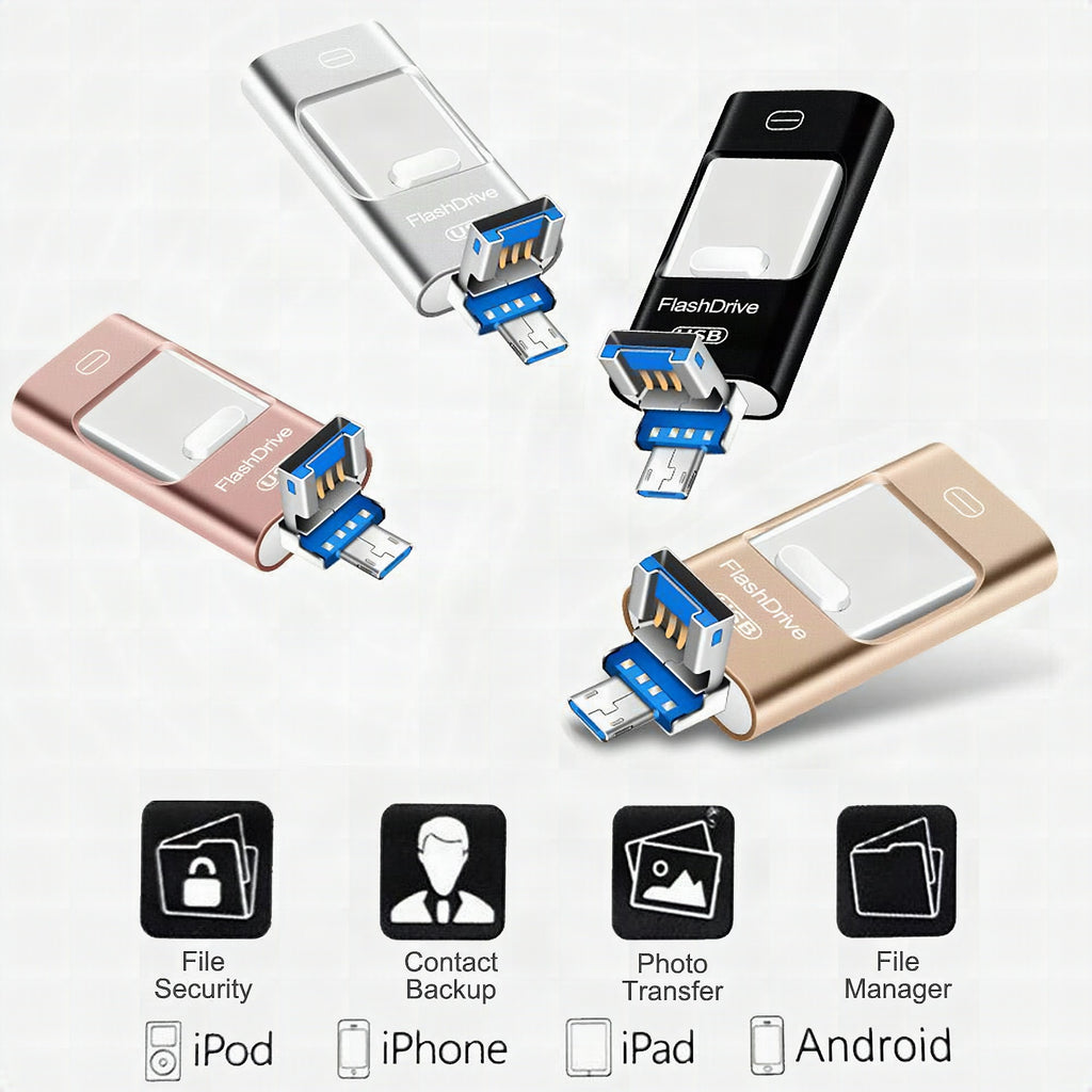 Memoria USB portátil para iPhone, iPad y Android