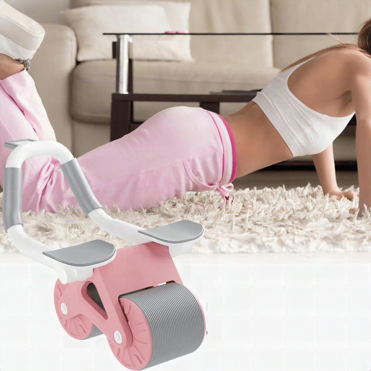 Rueda abdominal con soporte de codos y rebote