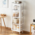 Vitrina con puerta de cristal transparente y múltiples compartimentos