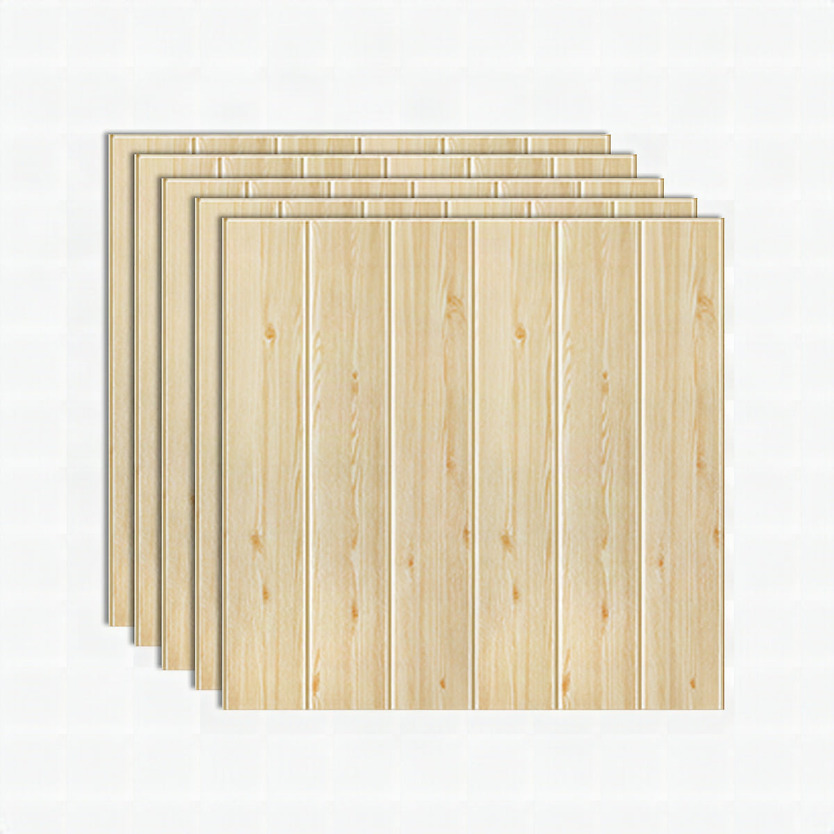 Panel decorativo autoadhesivo con imitación de veta de madera y respaldo de espuma