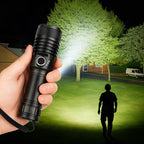 Linterna LED recargable con zoom y carcasa de aluminio
