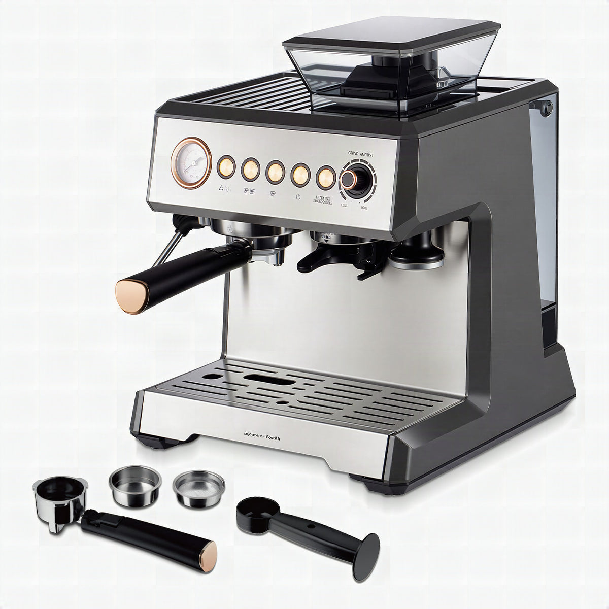 Cafetera espresso con molinillo integrado