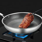 Sartén antiadherente de acero inoxidable Chefverro con estructura de panal