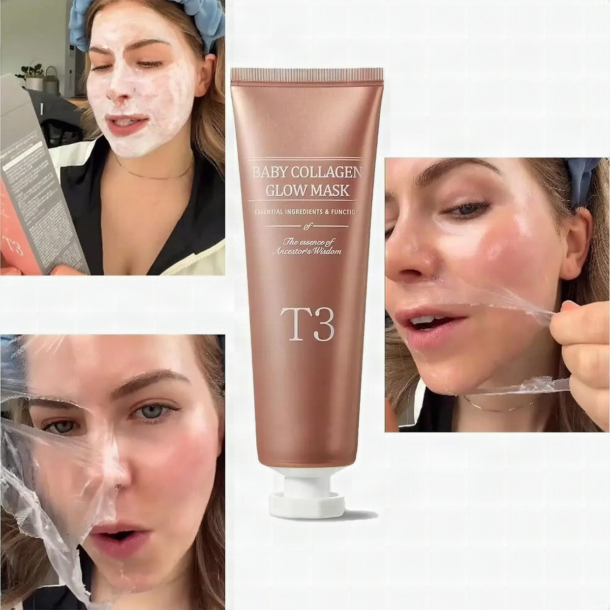 Mascarilla coreana de colágeno Glass Skin efecto luminoso