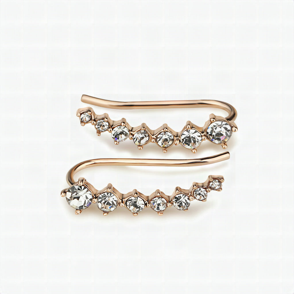 Pendientes de aro con cristales incrustados LuxeSparkle