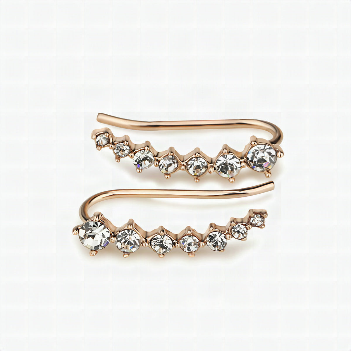 Pendientes de aro con cristales incrustados LuxeSparkle